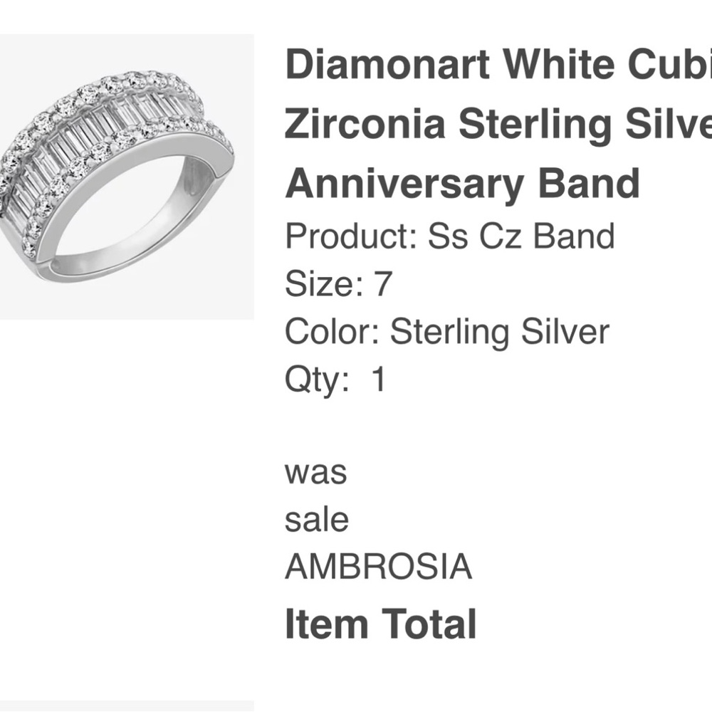 Sterling Silver White CZ Anniversary Band - Sterling Silver